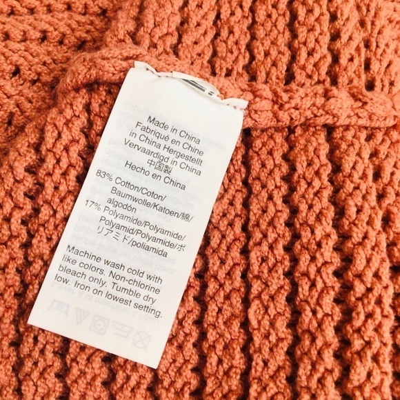 MADEWELL xxs pullover peach sweater - Picture 7 of 8